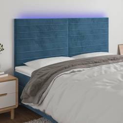 vidaXL À LED Meuble De Chambre À Coucher Accessoire Double 200x5x118/128 cm Velours Tête de lit