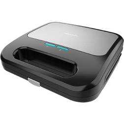 Cecotec Rock'ntoast 3en1 Sandwich Maker Carré 3 Plaques Amovibles 800W Inox