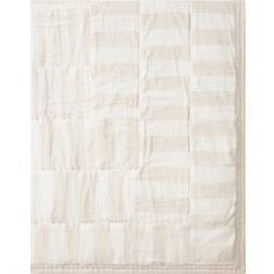 Lexington Quilted Linen Blend Sengetæppe Hvid, Beige (260x240cm)