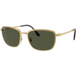 Ray-Ban Male Rb3705 - Gold Frame Green Lenses