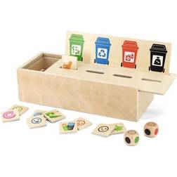 Viga Toys Puzzle Educational wooden game for learning how to sort garbage