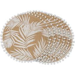 DII Fern Print Jute Imports Place Mat White