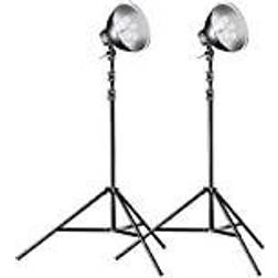 Walimex Pro Daylight-Set 600/600 (Studioleuchte) Dauerlicht, Schwarz