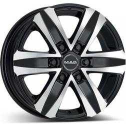 Mak Stone6 Black Machined Face 8x18 6/130 ET53 B84.1