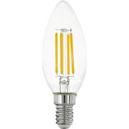 Eglo E14 C35 LED Leuchtmittel 470lm 4W 360 2700K warmweiss klar 35x120mm