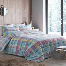 Hygge Applecross Check Duvet Cover Pink, Blue, Yellow