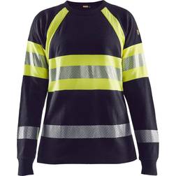 Blåkläder dame langærmet T-shirt, Marine/Hi-Vis gul