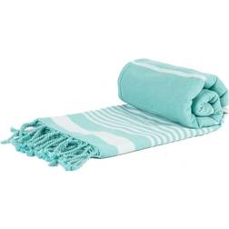 Nicola Spring Turkish Cotton Peshtemal Fouta Bath Towel Blue