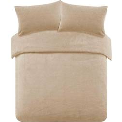 Brentfords Teddy Fleece Duvet Cover Brown (259.1x218.4cm)