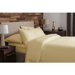 Belledorm Brushed Cotton Flannelette Lemon Duvet Cover Yellow