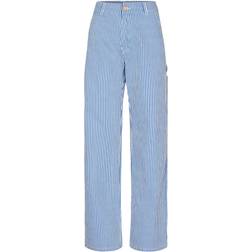 Sofie Schnoor BlueStraight Trousers with Cargo Inspired Pockets - Blue