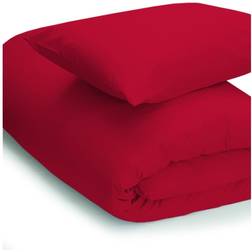 Belledorm Polycotton Percale 200 Count Bed Sheet Brown, Red