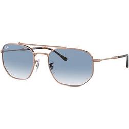 Ray-Ban Gafas de Sol RB3707 Rose Gold Montura Azul Lentes