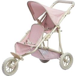 Teamson Kids Olivia’s Little World Polka Dots Princess Double Jogging Stroller