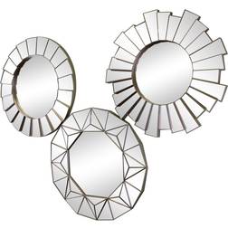 Geko Set of 3 Geometric Style Wall Mirror