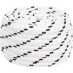 vidaXL Corda Intrecciata per Barca Bianca 18 mm x 25 m Poliestere Bianco