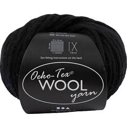 Creativ Company Wool yarn, L: 50 m, black, 50 g/ 1 ball