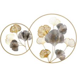 Homcom Minimalist Metal Ginkgo Leaves Wall Decor