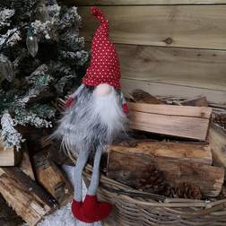 Festive 54cm Fur Gonk With Dangly Polka Dot Hat Decoration