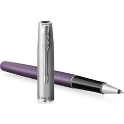 Parker Sonnet Rollerball Pen Metal & Violet lacquer with Palladium Trim Fine Point Black Ink Gift Box Bestillingsvare, 12-13 dages levering