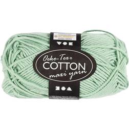 Creativ Company Cotton Yarn, no. 8/8, L: 80-85 m, mint green, 50 g/ 1 ball