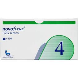 Novo Nordisk Pharma NovoFine Penkanyler 32g 4mm 100-pack