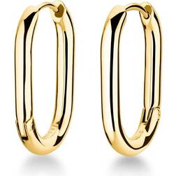 Rosefield Large Oval Hoops Gold JEOLG-J567