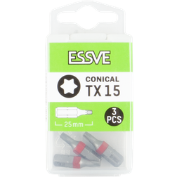 Essve Bits TX, 25mm, Konisk, 3st/frp (TX 15, 25mm-3st/förp