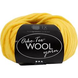 Creativ Company Wool yarn, L: 50 m, yellow, 50 g/ 1 ball