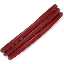 Christina Læder armbånd Red mm 601-4-70red