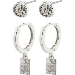 Pilgrim Valkyria 2-in-1 Set Earrings - Silver