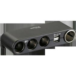Avant Strømudtag med 4 udtag og USB 12/24v