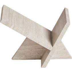 Woud Magazine Holder Small Travertine Tidningsställ