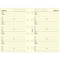 Filofax Pocket Diary Cream Contact Information Refill