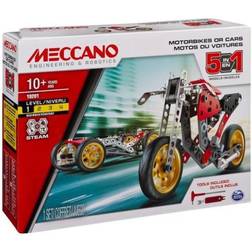 Meccano Voiture et moto 5 modèles Noir