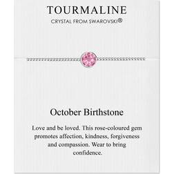 Philip Jones October (Tourmaline) Birthstone Bracelet Created with Swarovski Crystals