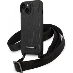 Karl Lagerfeld iPhone 14 Cover Crossbody Strap Sort