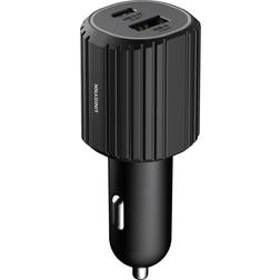 Unisynk USBC/A Car Charger PD 72W Black
