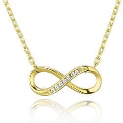 Gold Plated Infinity Pendant Necklace Created with Swarovski Crystals