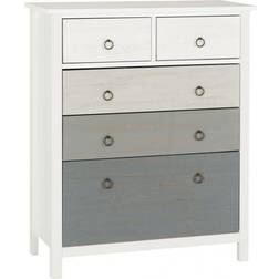 SECONIQUE Vermont White/Grey Chest of Drawer 85x104.5cm