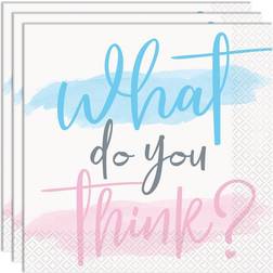 Unique Gender Reveal Servietter What Do You Think