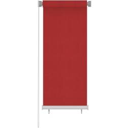 vidaXL Rolgordijn Voor Buiten 60x140 cm HDPE Rood