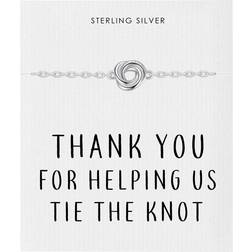 Philip Jones Sterling Silver Thank You for Helping Tie The Knot Bracelet