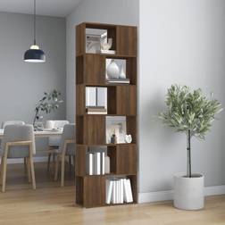 vidaXL Boekenkast Kamerscherm 60 x 24 x 186 cm Bruin