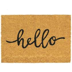 Nicola Spring 40cm Hello Coir Door Brown