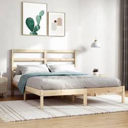 vidaXL Estructura De Cama Madera De Pino Maciza 120x200 cm - Marrón