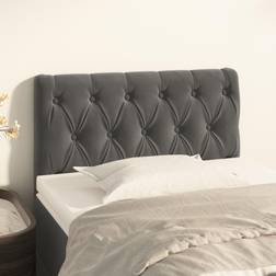 vidaXL De Terciopelo Gris Oscuro 80x7x78/88 cm Cabecero 80cm