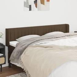 vidaXL Med Kanter 183x16x78/88 cm Stof Mørkebrun Sengegavl