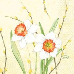 Duni Serviet 24 x 24 cm 3-lag Daffodil Joy 50 stk/pk