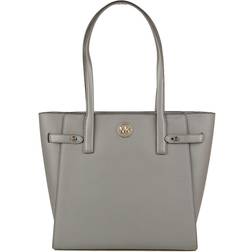 Michael Kors Carmen Large Top Zip Tote Shoulder Bag - Heather Grey